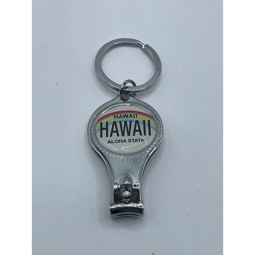 Hawaii Aloha State Bottle Opener Key‎ Chain Decal Emblem Keychain Nail Trimmer